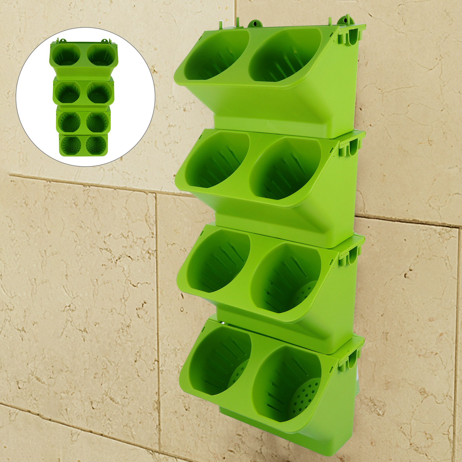 4Pcs Vertical Wall Planter Set - Self Watering Planter recension och pris