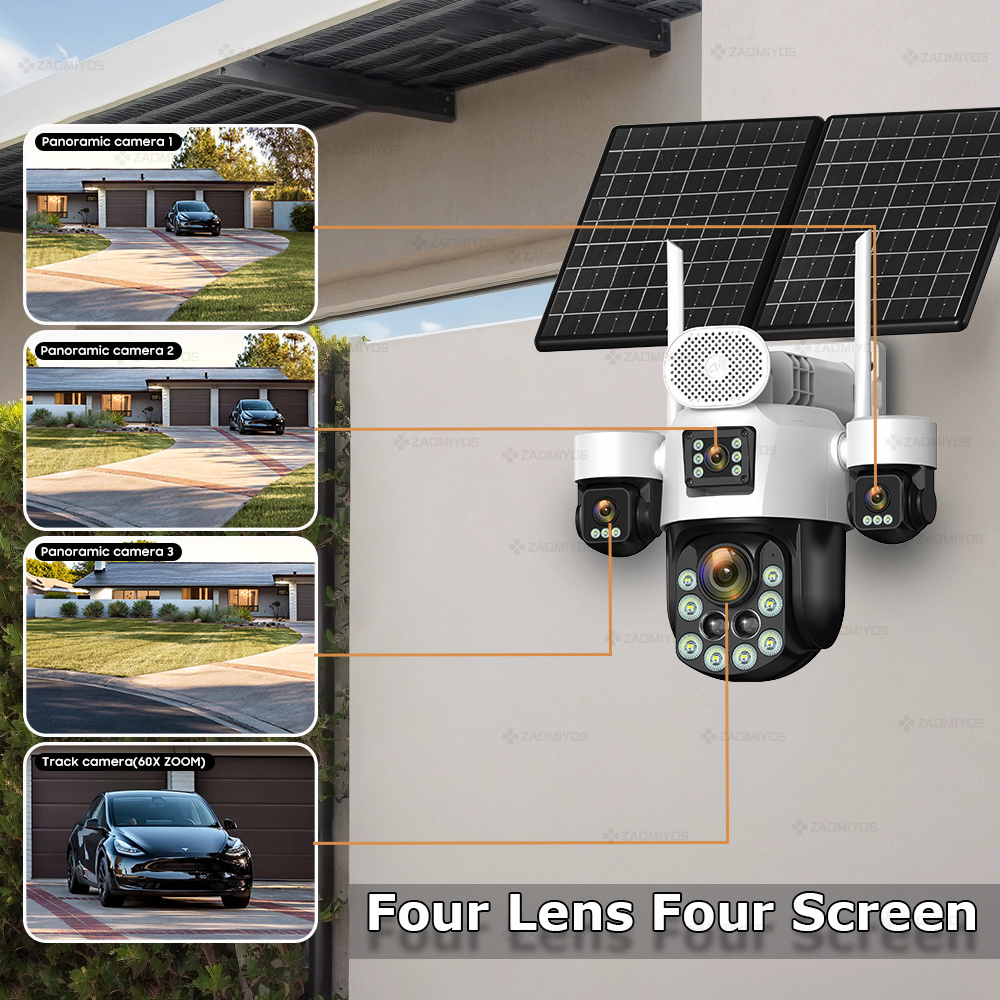 4 Lens Outdoor 360° Surveillan - Garden Camera recension och pris
