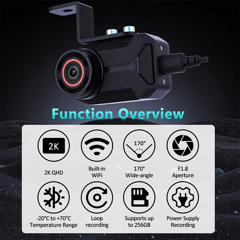 2K Motorcycle Dash Cam WiFi Dr - Garden Camera recension och pris