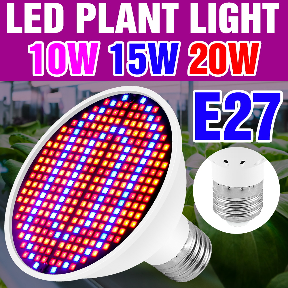 20W LED Grow Light Bulb E27/E2 - Plant Grow Light Full Spectrum recension och pris